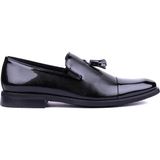 Shoetyle - Hakiki Rugan Deri Siyah Renk Klasik Erkek Ayakkabı - 900-4702