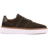 Shoetyle - Hakiki Süet Deri Haki Renk Bağcıklı Günlük Erkek Ayakkabı - 250-3001