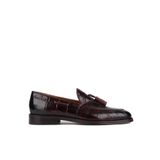 Shoetyle - Kahverengi Croco Deri Püsküllü Erkek Klasik Ayakkabı 250-7951