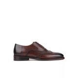 Shoetyle - Kahverengi Deri Bağcıklı Erkek Klasik Ayakkabı 250-450