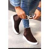 Shoetyle - Kahverengi Hakiki Deri Süet Erkek Chelsea Bot 250-041