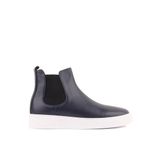 Shoetyle - Lacivert Hakiki Deri Kadın Chelsea Bot - 6929