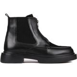 Shoetyle - Siyah Deri, Süet Fermuarlı Erkek Bot 250-085