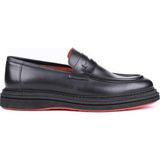 Shoetyle - Siyah Hakiki Deri Bağcıksız Erkek Günlük Ayakkabı 250-2575