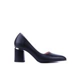 Shoetyle - Siyah Hakiki Deri Kadın Topuklu Ayakkabı