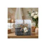 SHome %100 Pamuk 4’lü El Yüz Havlusu Seti 50x90 cm – Çeyizlik,Günlük, Ultra Yumuşak, Yüksek Emici