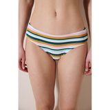 Shona Hipster Dokulu Çizgili Bikini Altı - 34 - Indigo