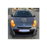 SHOOPLAA Renault Clio 3 2007-2013 Uyumlu H lip Esnek Ön Lip 2 Parça Karlık Ön Ek Tampon Altı Dil