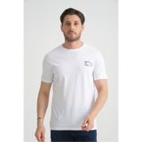 Shooter Sportswear Beyaz Erkek T-Shirt Pamuk Premium Kalite Minimal Tasarım Regular Kalıp
