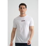 Shooter Sportswear Beyaz Minimal Baskılı Pamuklu Kumaş Standart Kalıp Bebe Mavisi Erkek T-Shirt