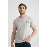 Shooter Sportswear Gri Erkek T-Shirt Pamuk Premium Kalite Minimal Tasarım Regular Kalıp