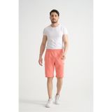 Shooter Sportswear Şeftali Minimal Logolu Pamuklu Regular Kalıp Erkek Şort