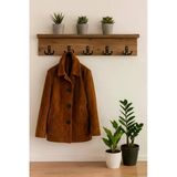 Shoovvel Duvar Askılığı, Portmanto, Kapı Arkası, Vestiyer Üstü, 18X70 "(Pablo Mdf Ceviz Askı)" Ceviz