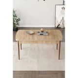 Shoovvel Lamina Meşe Desen Sunta 80X132 Ahşap Ayaklı Açılır Üstkalite Mutfak Masası,Yemek Masası,Salon Masası Meşe Desen