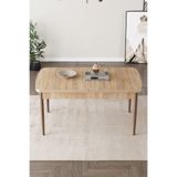 SHOOVVEL Lamina Meşe Desen Sunta 80X132 Ahşap Ayaklı Açılır ÜstKalite Mutfak Masası,Yemek Masası,Salon Masası