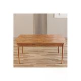 Shoovvel Merona Atlantik Çam 80X132 Mdf Ahşap Ayaklı Açılır Mutfak Masası, Yemek Masası, Salon Masası Atlantik Çam