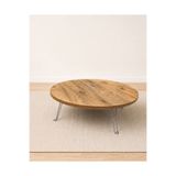 SHOOVVEL Mindy 70x70 MDF Katlanabilir Demir ayaklı Yer Sofrası - Hamur Açma Tahtası - Oyun Masası