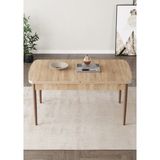Shoovvel Vena Serisi Mdf 70X114 Ahşap Ayaklı Açılır Üst Kalite Mutfak Masası, Yemek Masası, Salon Masası - Sonomo
