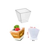 shop 60cc Mika Kübik Magnolia Bardağı Prizma Tatlı Kasesi Sunum Kabı Üçgen 50 adet Tatlı Meze&Salata