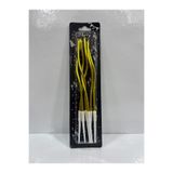 shop 6'lı KIVRIMLI ALTIN SARISI Doğum Günü Mumu 15CM Pasta Mumu Kıvrık Mum
