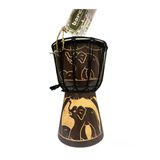 Shop Ahşap Djembe Otantik Çalgı 25Cm Darbuka Davul Bongo Kongo Mahonı Agacı Keçi Derisi