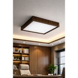 shop Ahşap İşlemeli Tavan Led 60x60cm Panel Aydınlatma beyaz ışık 40 W