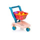 SHOP AND JOY Oyuncak Süpermarket Market Arabası ve Renkli Meyve-Sebze Seti