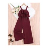 shop Bordo renk kız çocuk tulum pantolon