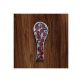 shop El Yapımı Kiraz Desenli Noktalı Seramik Kaşıklık Kaşık Altlığı Kırmızı 7 x 21