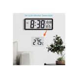 Shop Fast 20X8Cm Dijital Duvar Saati Lcd Ekran Usb Pilli Zaman Sıcaklık Tarih Alarm Çok Fonksiyonlu