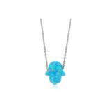 shop Fatma Ananın Eli Opal Taşı 925 Ayar Gümüş Kolye