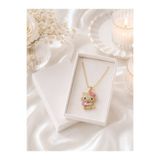 shop GOLD RENK PEMBE TAŞLI HELLO KITTY KOLYESİ ÇELİK
