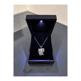 shop IŞIKLI KUTUDA GÜMÜŞ RENK KALPLİ HELLO KITTY KOLYE ÇELİK