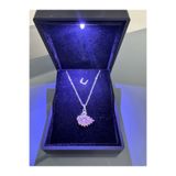 shop IŞIKLI TAKI KUTUSU İLE BİRLİKTE PEMBE KUĞU KOLYE ÇELİK