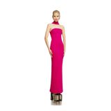 Shop Krutzo Kadın Fuşya Straplez Maxi Bilek Boy Gece Elbisesi fuşya 34
