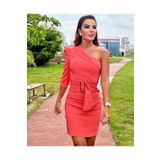 Shop Krutzo Tek Kol Kadın Mini Turuncu Elbise turuncu 40