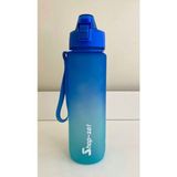 Shop-Set 1000 ml Pipetli ve Süzgeçli Tritan Motivasyonlu Su Matarası Çift Renk Softtouch