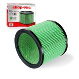 Shop-Vac Yüksek Performanslı 90304/90344 Kartuş Filtre, Çoğu 4-16 Galon Shop-Vac Islak/Kuru Vakumlara Uyar, Yüksek Verimli HEPA Filtre, Yıkanabilir ve Yeniden Kullanılabilir, 1 Paket