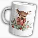 Shop Yılbaşı Geyik Temalı Kupa - Beyaz