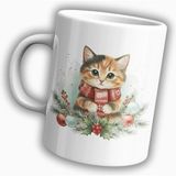 Shop Yılbaşı Kedi Temalı Kupa - Beyaz