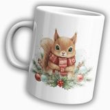 Shop Yılbaşı Sincap Temalı Kupa - Beyaz