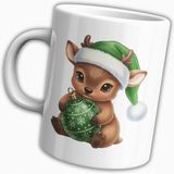 Shop Yılbaşı Yavru Geyik Temalı Kupa - Beyaz