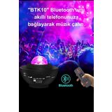 shop Yıldızlı Projektör Tavan Bulutsu Galaxy Lazer Işıklı Disko Topu Bluetooth Hoparlör Parti Led Lambası