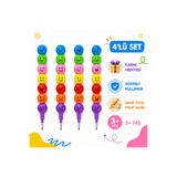 shopExxtra Emoji Yumurtlayan Kurşun Kalem 4’lü Set Karne Hediyesi Çocuk Okul Kalemi Eğlenceli Hediyelik Kalem