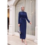 ShopFast Bisiklet Yaka, Eteği Asimetrik Kesim Abiye Elbise