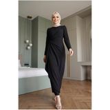 ShopFast Eteği Asimetrik Astarsız Arkası Yarım Fermuarlı Abiye