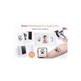 Shopfocus HATIRA BASKI KİTİ TOKSİK OLMAYAN MÜREKKEPSİZ FOTOĞRAF BEBEK EL VE AYAK İZİ SETİ YENİDOĞAN 8X12.5