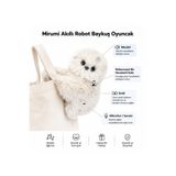 Shopfocus MİRUMİ AKILLI ROBOT BAYKUŞ OYUNCAK UYKU ARKADAŞI SESE VE HAREKETE DUYARLI HEDİYELİK ÇANTAYA TAKILAN SESLERİ TAKLİT ETME PİLLİ MODELDİR MÜZİKLİ