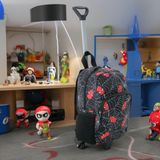 Shopiolog Çocuk Anaokulu Kreş Çekcekli Çanta 2 Bölmeli Suluklu Sırt Günlük Kullanım Baskılı Okul Öncesi Çanta - model12