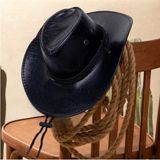 Shopiolog Cosplay Arthur Morgan Red Dead Redemption 2 Vintage Parti Nefes Alabilir Kovboy Şapkası - Standart - Siyah-001